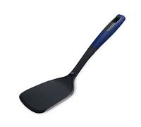 Tasty Everyday Cooking Turner with Grater & Angled Edge, Cooking Spatula, Non-Stick Heat Resistant Head, Kitchen Turner, Non-Scratch, Dimensions: 34x10x6cm, Colour: Dark Blue, Grey, Large