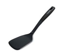 Tasty Everyday Cooking Turner with Grater & Angled Edge, Cooking Spatula, Non-Stick Heat Resistant Head, Kitchen Turner, Non-Scratch, Size: 34x10x6cm, Colour: Black & Grey