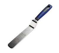 Tasty Everyday Palette Knife for Baking & Icing, Stainless Steel Angled Spreading Spatula for Baking and Decorating Cakes, Icing Spatula Tool for Baking, Dimensions: 33x3x4cm Colour: Dark Grey & Blue