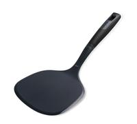 Tasty Everyday Pancake Turner with Flattened Edges, Extra Large Spatula, Soft-Touch Handle, Making & Serving Pancakes Crêpes, Suitable for Coated Pans, Size: 34x15x6cm, Colour: Black & Grey