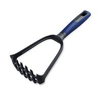 Tasty Everyday Potato Masher & Spaghetti Spoon, 2in1 Utensil, Multifunctional Masher Tool & Serving Spaghetti Spoon, Cooking Utensil with Soft-Touch Handle, 29x11x8cm, Colour: Dark Blue,Grey