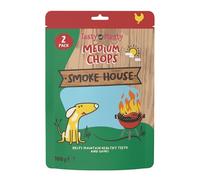 Tasty & Meaty Chicken Dog Treats, Medium BBQ Smokehouse Real Meat Chops for Adult Dogs, High in Protein, Low Fat, Rawhide Free, Training Treats, No Artifical Colours, 100g