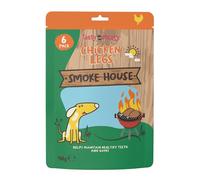 Tasty & Meaty Chicken Leg Dog Treats, Smokehouse BBQ Meaty Chicken Treats for Adult Dogs, High Protein Dog Training Snacks, No Artificial Colours, Rawhide Free, 90g