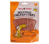 B&Q Dog Treats Tasty and Meaty Chicken Strips for Dogs 100g