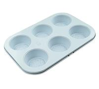 Tasty Muffin Tin with Sprinkled Structure, Baking Tray, 6 Muffins or Cupcakes, Traybake, Cake Mould, Non-Stick, Coated PFAS Free, Capacity Per Cup:100ml, 29x20x3cm, Light Blue
