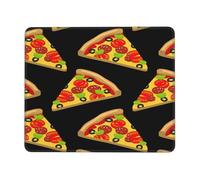 Tasty Pizza Enhanced Control Mouse Pad with Lock Stitch Edge Large Thick Non-Slip Desk Mat for Office Task
