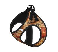 Tasty Pizza Print Harness Leash Set For Cat Dog, Reflective Adjustable Escape-Proof Vest Lead With Soft Breathable Mesh, For Small Pets And Kitten Puppy