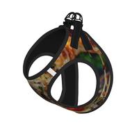 Tasty Pizza Print Reflective No Choke Pet Vest Harness,Adjustable Soft Padded Dog Harness With Easy Control Handle