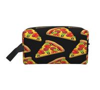 Tasty Pizza Print Storage Bag – Large Travel Cosmetic Makeup Bags, Portable Pouch Organizer for Toiletries, Accessories