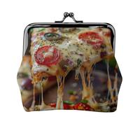 Tasty Pizza Print Versatile Coin Purse Exquisite Mini Wallet Cute Change Pouch for Any Occasion