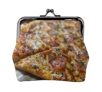 Tasty Pizza Print Vintage Leather Change Purse Elegant Small Coin Purse for Women Coin Pouch Wallet Mini