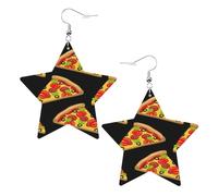 tasty pizza Women's Fashion Earrings, Celestial Dangle Earrings, Star Shape Jewelry for a Versatile