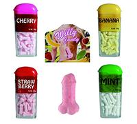 Tasty Rude Fun!- - Mint Flavoured Willy Penis shaped Candy Sweets A Naughty Fun edible treat! - Great Novelty Christmas, Secret, Sexy Santa Gift for Women, Ladies - One Supplied