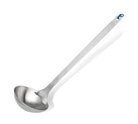 Tasty Stainless Steel Soup Ladle, Soup Spoon with Modern Handle and Silicone Loop, Kitchen Ladle Spoon for Serving Soup, Dimensions: 29.5x7.7cm, Colours: Silver & Blue