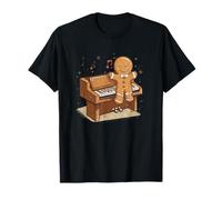 Tasty Tunes with a Gingerbread Man on Piano T-Shirt