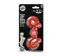 TastyBone Knotted Nylon Dog Chew Toy for Small, Medium & Large Dogs (T-Bone Steak) - Indestructible for Aggressive Chewers, Everlasting Flavour, Strong Healthy Teeth, Made in the UK