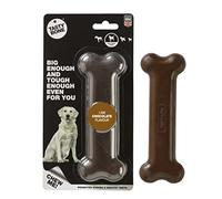 TastyBone Nylon Dog Chew Toy for Large Dogs (Chocolate) - Indestructible for Aggressive Chewers, Everlasting Flavour, Strong Healthy Teeth, Made in the UK