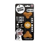TastyBone Nylon Dog Chew Toy for Large Dogs (Peanut Butter) - Indestructible for Aggressive Chewers, Everlasting Flavour, Strong Healthy Teeth, Made in the UK