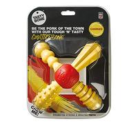 TastyBone QuattroBone Nylon Dog Chew Toy for Large Dogs (Chorizo) - Indestructible for Aggressive Chewers, Everlasting Flavour, Strong Healthy Teeth, Made in the UK