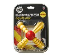 TastyBone QuattroBone Nylon Dog Chew Toy for Small Dogs (Chorizo) - Indestructible for Aggressive Chewers, Everlasting Flavour, Strong Healthy Teeth, Made in the UK