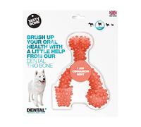 TastyBone TrioBone Dental Nylon Dog Chew Toy for Large Dogs (Raspberry Mint) - Strong Healthy Teeth & Gums, Indestructible for Aggressive Chewers, Everlasting Flavour, Made in the UK