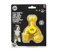 TastyBone TrioBone Nylon Dog Chew Toy for Small Dogs (Chicken) - Indestructible for Aggressive Chewers, Everlasting Flavour, Strong Healthy Teeth, Made in the UK