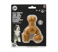 TastyBone TrioBone Nylon Dog Chew Toy for Small Dogs (Lamb) - Indestructible for Aggressive Chewers, Everlasting Flavour, Strong Healthy Teeth, Made in the UK