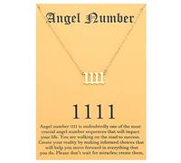 Tasunom Angel Number Choker Necklace Numerology Jewelry for Women, M, Stainless Steel, No Gemstone