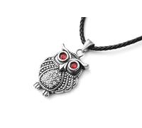 Tasunom Gothic Black Leather Choker Necklace With BIG 14K Pendant for Women, M, Leather, No Gemstone