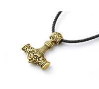 Tasunom Gothic Black Leather Choker Necklace With BIG 14K Pendant for Women, M, Leather, No Gemstone