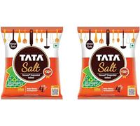 Tata Salt 1kg (Pack of 2) - Premium Vacuum Evaporated Iodised Salt | Free Flow Refined Table Salt | Daily Cooking Essential | Fortified with Iodine