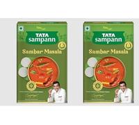 Tata Sampann Masala Spices 100g | Pure Indian Spices | Aromatic & Enhances Flavor of Meal | Curry Mix Masala Recipe Casserole Herbs | For Everyday Indian Cooking (Pack of 2, Sambhar masala)