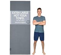 Tatago XL Hot Yoga Mat Towel-85 x30 Soft Microfiber & Silicone Yoga Towels for Hot Yoga Non Slip Long for a XL Yoga Mat. Perfect Non Slip Bath Mat Towel, Floor Towel or Yoga Hand Towel as Well.