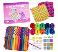 Tatahu Potholder loom kit - 300pcs rainbow knitting refill loops, make 8 potholders for beginners, DIY arts and crafts for girls