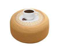 Tatami Floor Cushion, Functional, Portable, Handwoven - sleek Waltinized Knitting Sprinkle Mat, Breathable Japanese Style Seat Mat, Stool with Zen Design for | Multipurpose Outdoor Indoor Utility