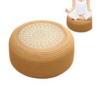 Tatami Mat Floor Cushion, Hand Woven Upholstered Straw Carpet With Knitted Texture, Japanese Hand Woven Breathable Sitting For Yoga Meditation Relaxation Footstool Function