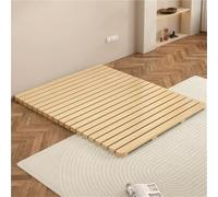 Tatami Mat with Solid Wood Bed Boards, Breathable Foldable Frame, Roll-Type Slatted Bed, Compact Folding Mattress for Bedroom Sleep (74.8 x 31.5in)