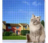 Tatamiyya Cat Net for Balcony, 5 x 5 m, Wire Reinforced, Robust, UV and Weather Resistant, for Balconies, Patios and Windows (Black)