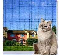Tatamiyya Cat Net for Balcony, 5 x 8 m Cat Net, Wire-Reinforced, Robust, UV-Resistant and Weatherproof, Cat Protection Net for Balconies, Patio and Windows (Black)