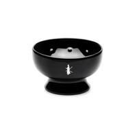 Tatara Porcelain shaving soap bowl, interior dimples for easy leather, 100% made in Portugal, ergonomic (dark)