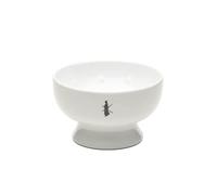 Tatara Porcelain Shaving Soap Bowl, Interior Dimples for Easy Leather, 100% Made in Portugal, Ergonomic (White)