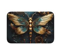 TATAUU Gold Color Delicate Dragonfly Flower Hem Pad 40x60. Soft and Comfortable, Non-Slip and Wear-Resistant, with Various Patterns, Suitable for Home and Office.