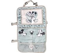 Tataway Disney Car Seat Protector Tablet Organizer for Children Grey and Pink with Cute Mice Minnie and Mickey Mouse