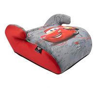 Disney Cars i-Size ECE R129 Baby Booster Seat with Height 125 to 150 cm with Cars Graphics, Child Seat on Grey Background