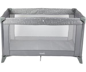 TATAWAY Cot Travel Happy Star Grey - Cot Folding for Children