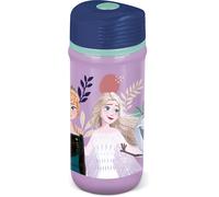 TATAWAY Disney Frozen Purple Blue Plastic Bottle for Elsa Anna Olaf 390 ml