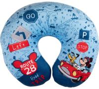 Tataway - Disney Mickey Mouse Travel Pillow | Soft Velvet | Microbeads Filling | Hand Washable | Neck Pillow Toddler, Blue, Size 1, Synthetic Fibre