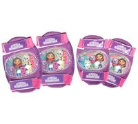 Tataway Gabby's Dollhouse Children's Elbow and Knee Protector Kit - Set of Protection for Bikes, Scooters and Skates with Adjustable Straps, Protective Padding and Colorful Gabby Design