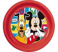 TataWay in viaggio si cresce Disney Red Kids Mickey Mouse Plastic Dinner Plate - Shockproof and Reusable