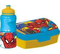 Tataway MARVEL Set Water Bottle By 380 ML And Sandwich Box Blue for Children